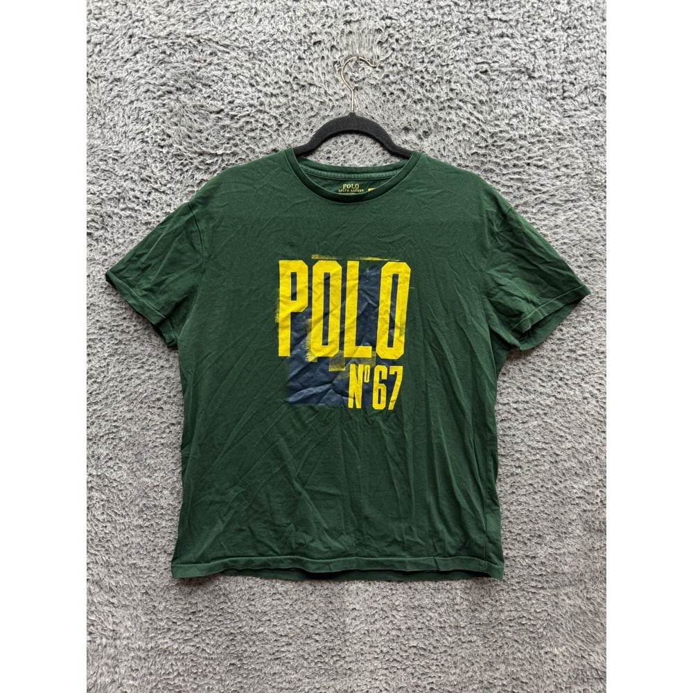 Polo Ralph Lauren Classic Fit Polo 67 Graphic Crewneck T-Shirt Green Mens Size M